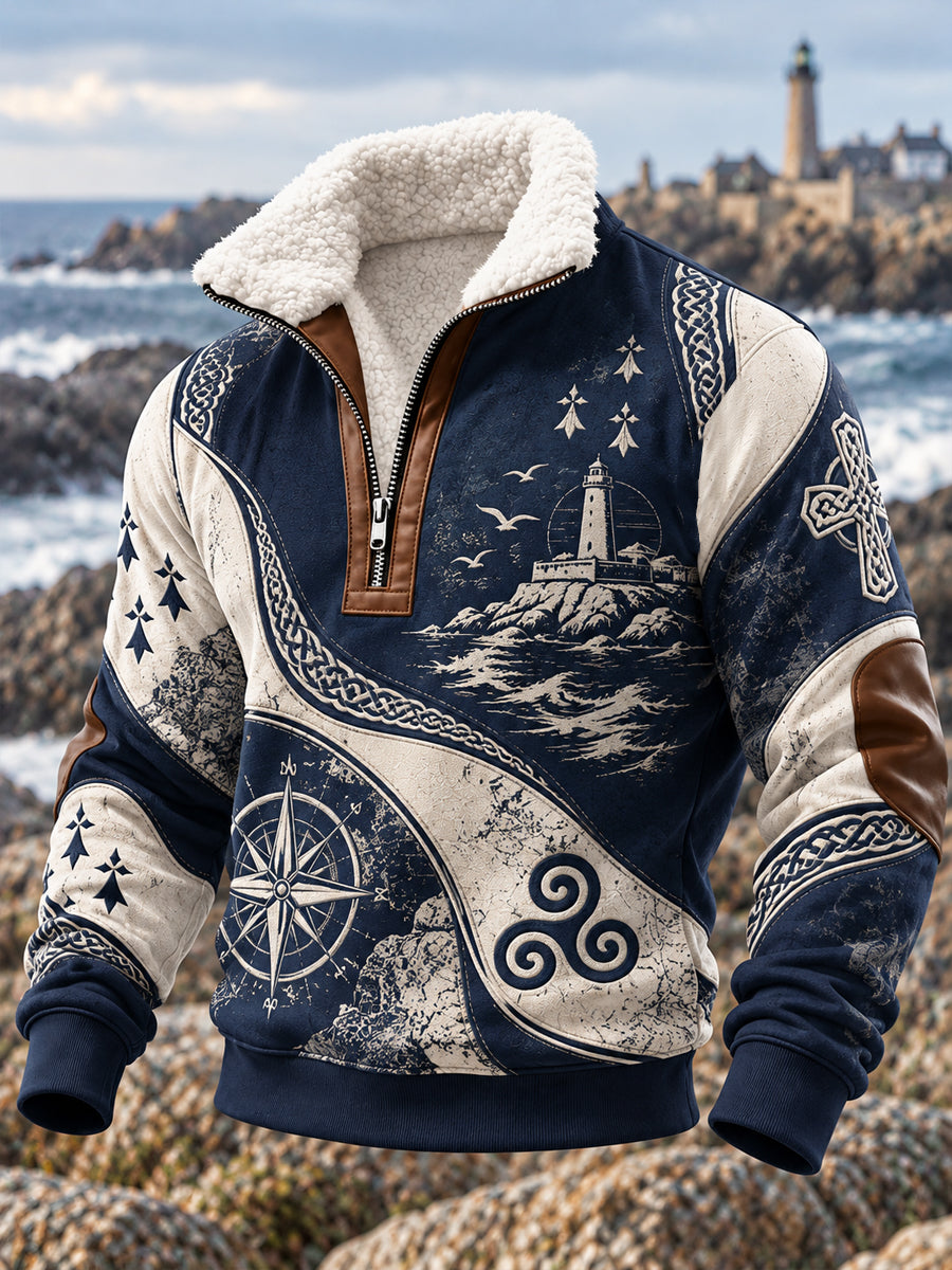 Sweat-shirt imprimé Bretagne pour homme
