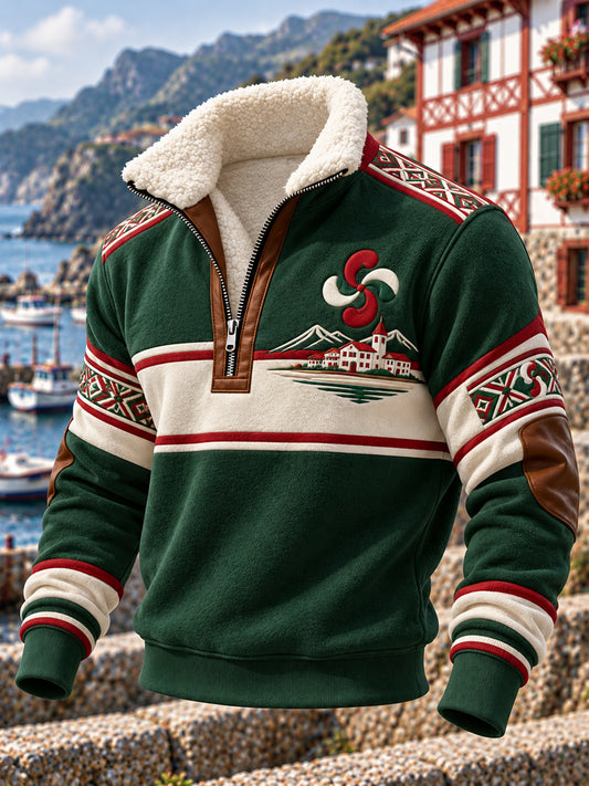 Sweat-shirt à imprimé Pays basque pour homme