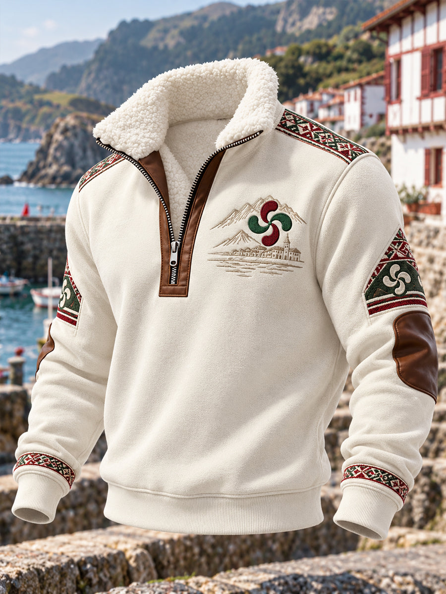 Sweat-shirt à imprimé Pays basque pour homme