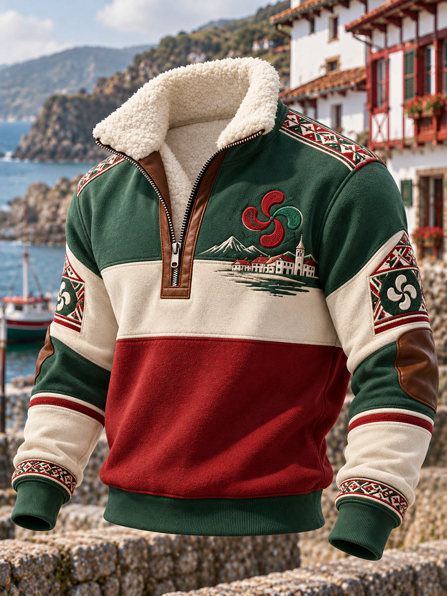Sweat-shirt à imprimé Pays basque pour homme