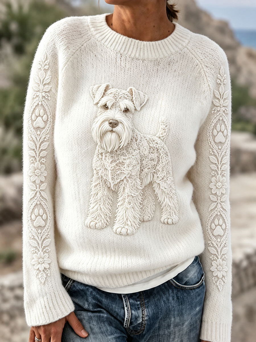 Tops à imprimé Schnauzer pour femmes