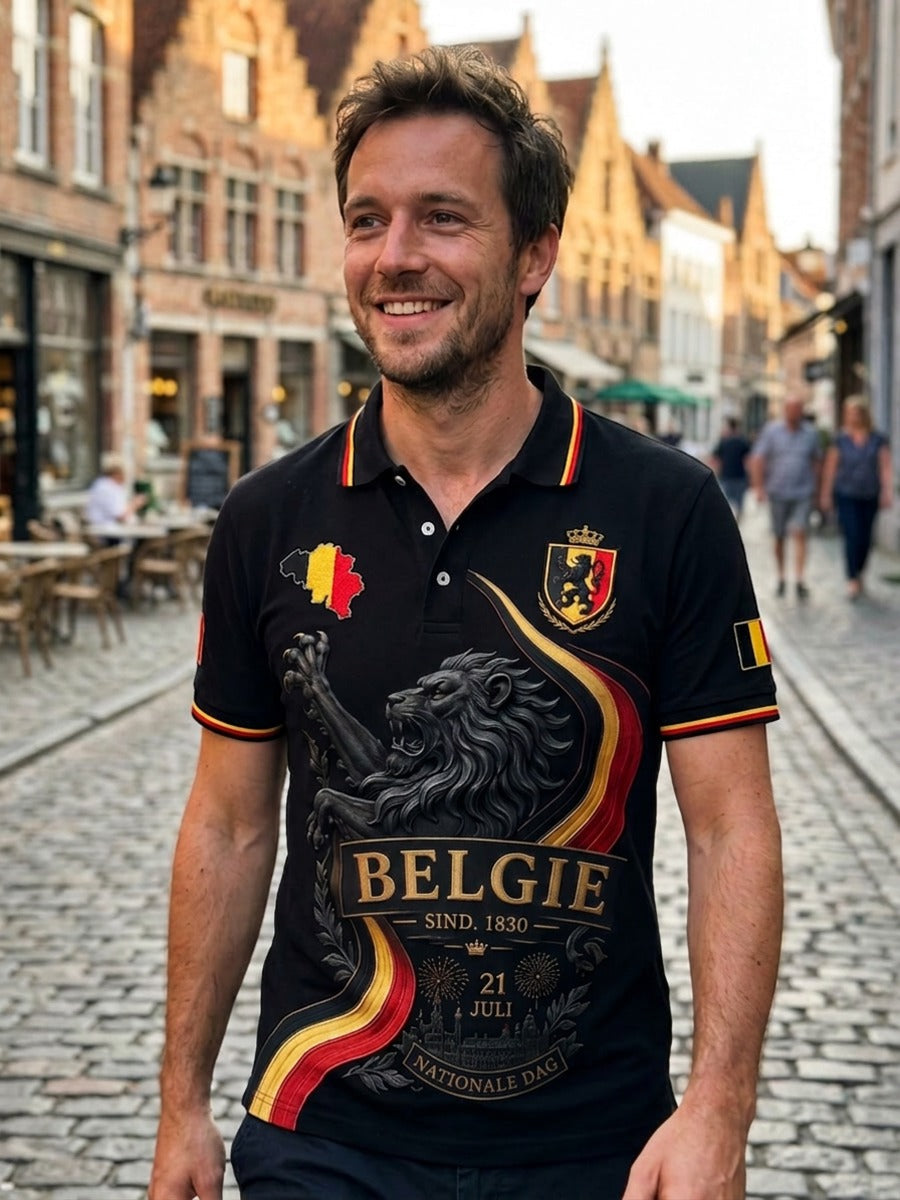Polo à manches courtes sur le thème de la Journée nationale des hommes