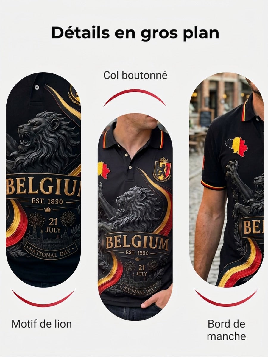 Polo à manches courtes sur le thème de la Journée nationale des hommes
