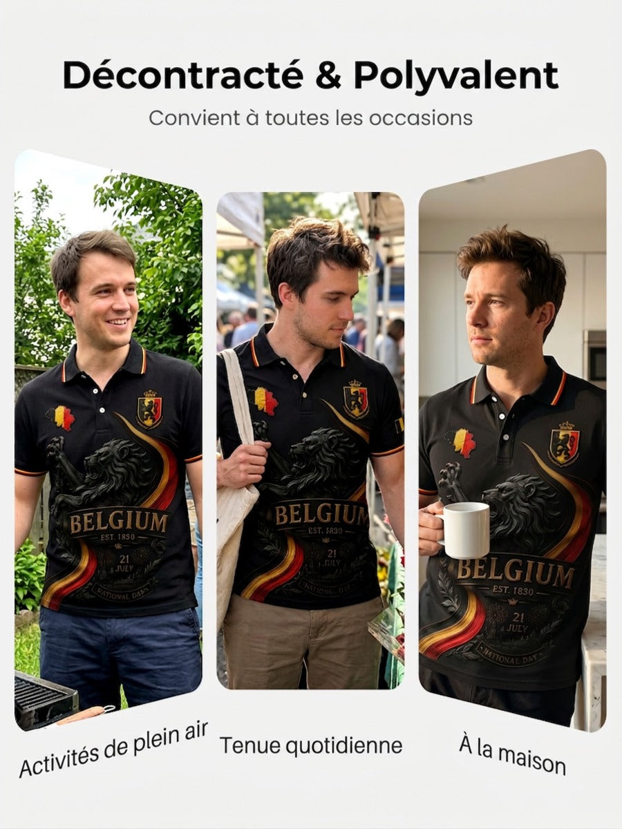 Polo à manches courtes sur le thème de la Journée nationale des hommes