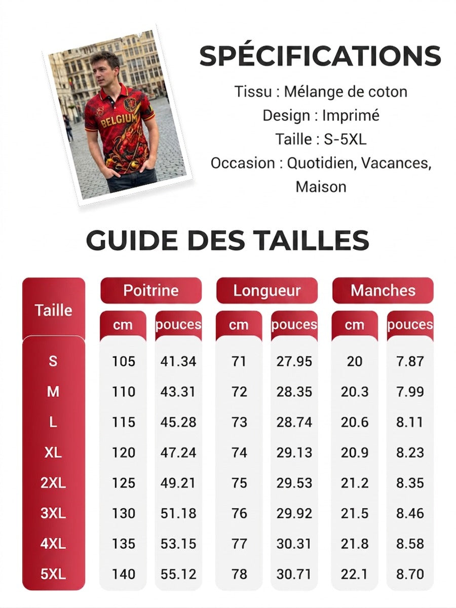 Polo à manches courtes pour homme avec imprimé footballistique