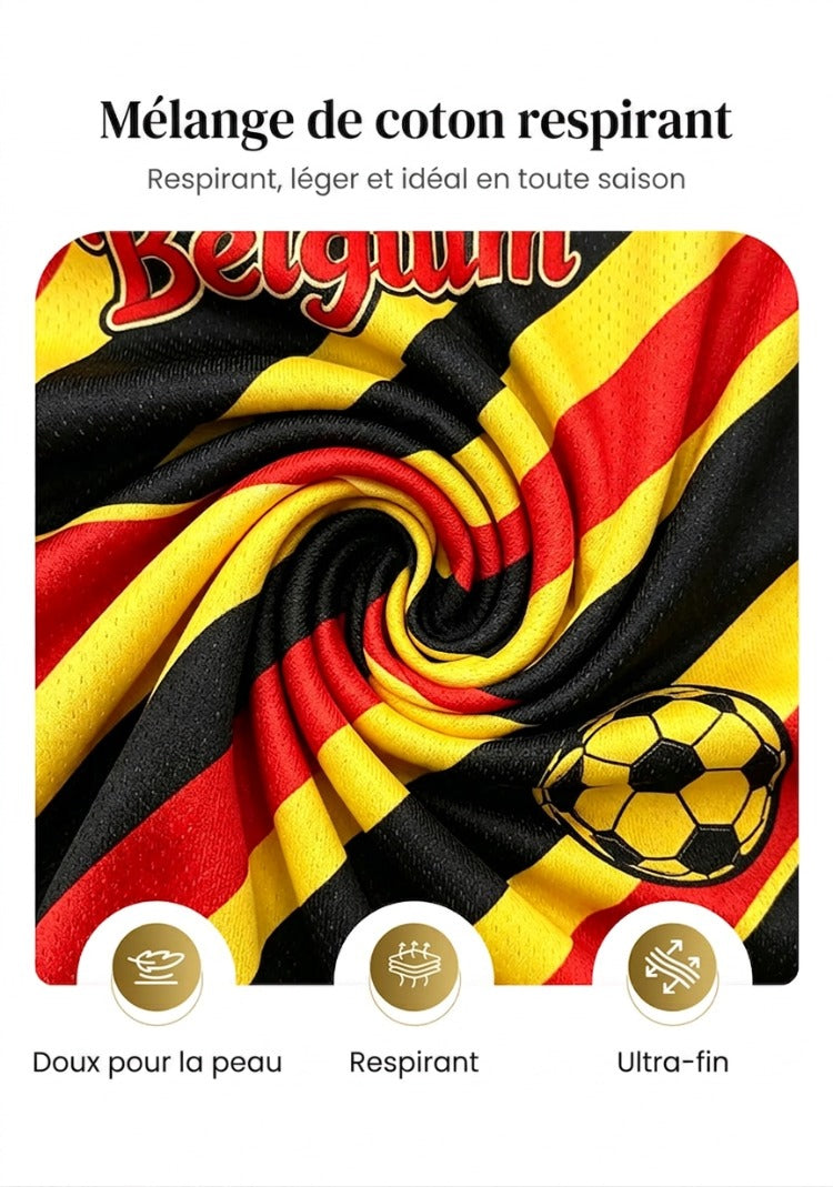 T-shirt de fan avec impression artistique pour soutenir le football féminin belge